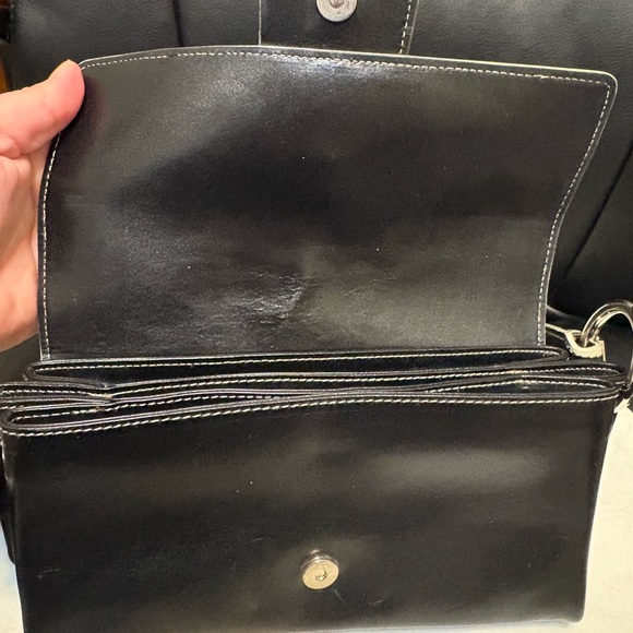 Bally Black Leather Shoulder Bag vintage - Picture 6 of 11